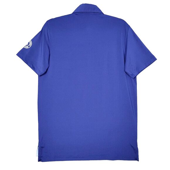 GREYSON Blue Short Sleeve Embroidered Performance Polo Shirt SIZE SMALL - Picture 3 of 11